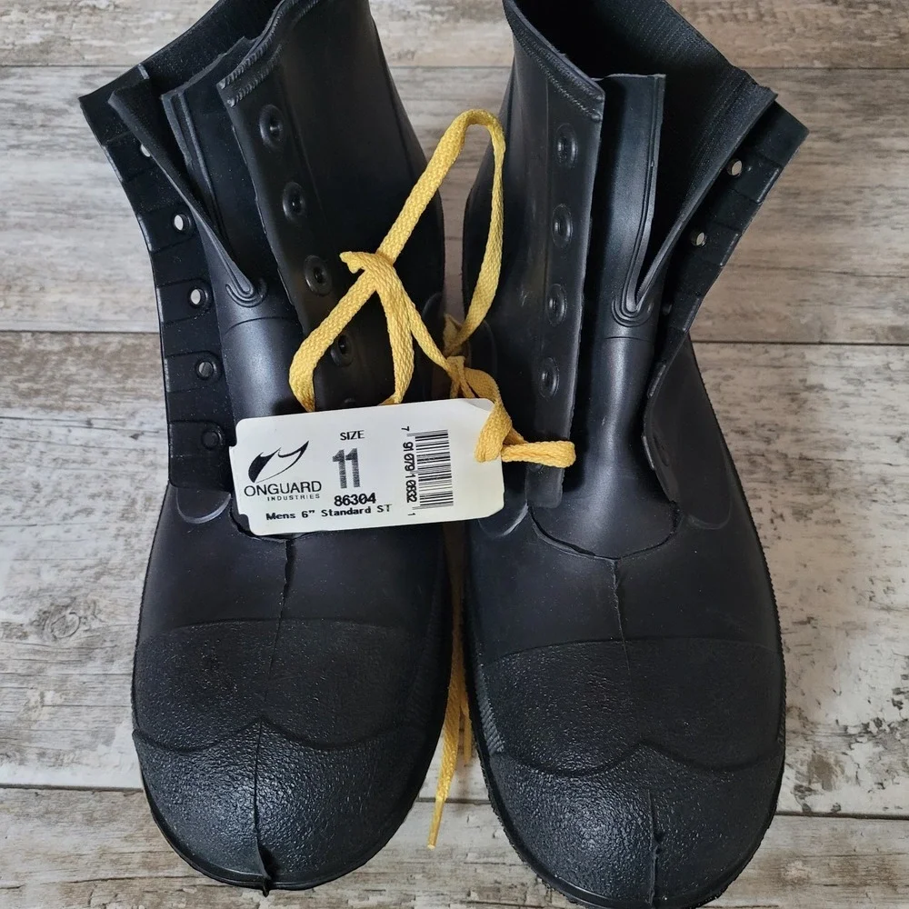 Onguard 86304 Men's 6" PVC Steel Toe Work Boots Black NWT Size 11 - Picture 3 of 10